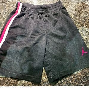Jordan Shorts black with red and white stripe size 4